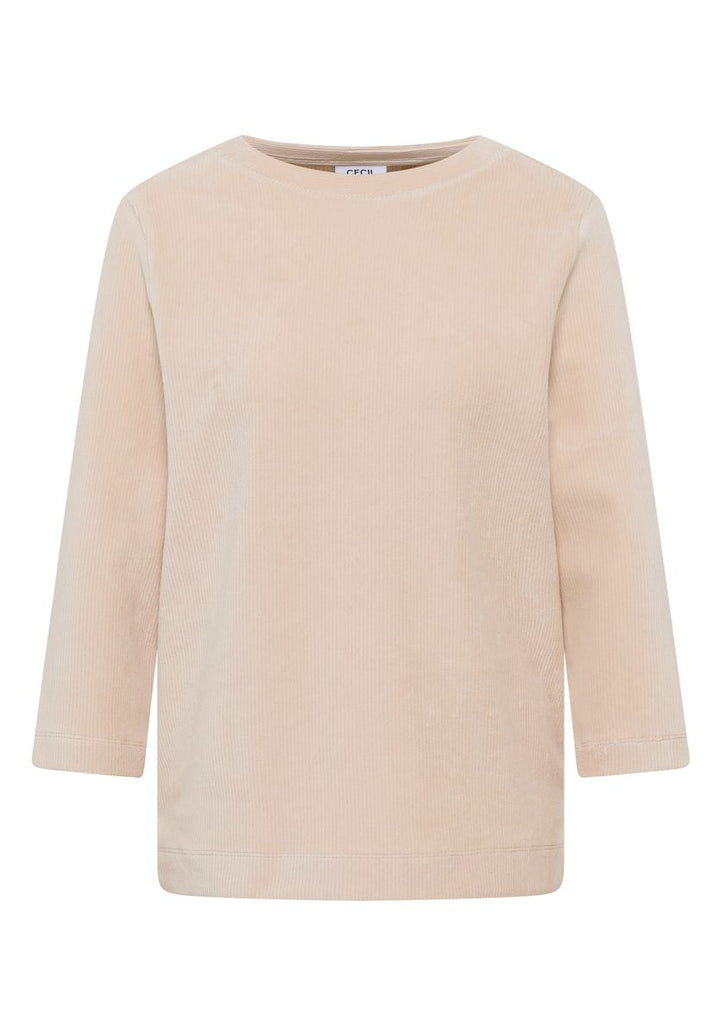 Cordshirt in Unifarbe