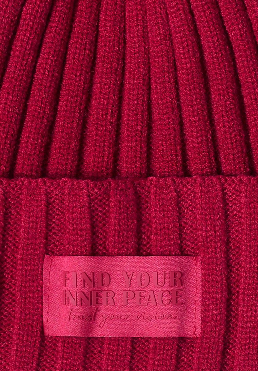 Strickmütze in Unifarbe