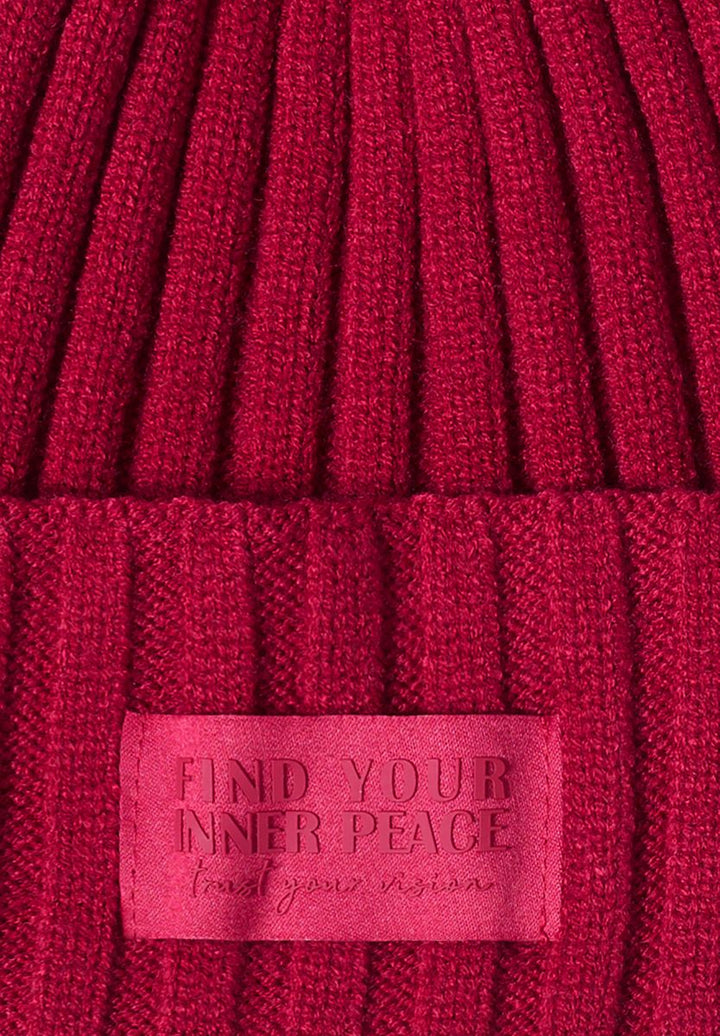 Strickmütze in Unifarbe
