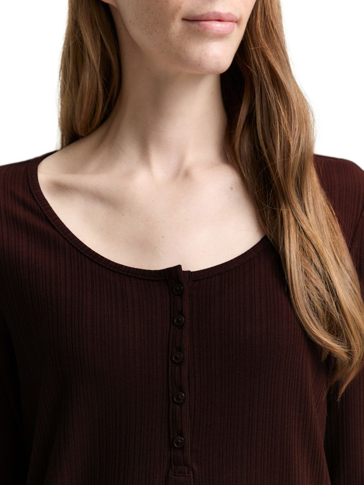 Slim Fit Henley Langarmshirt