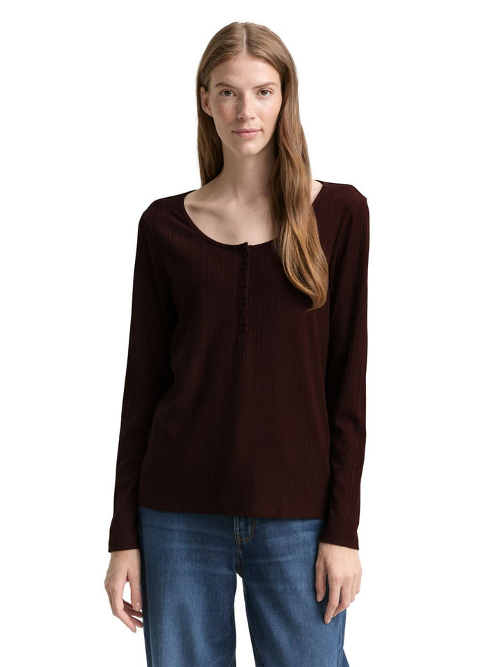 Slim Fit Henley Langarmshirt