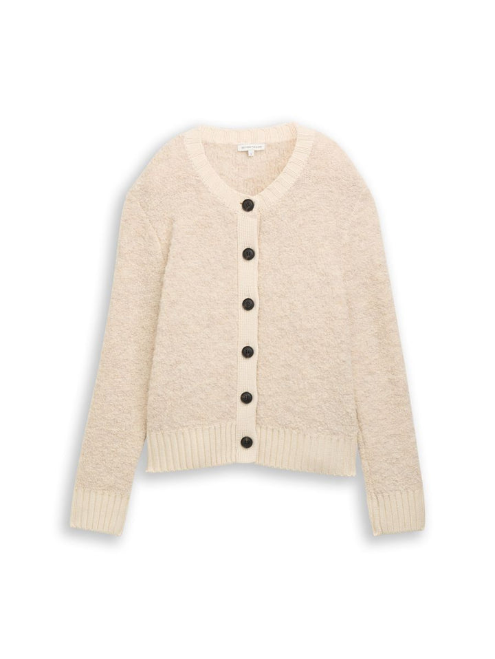 Bouclé Cardigan mit Wollanteil