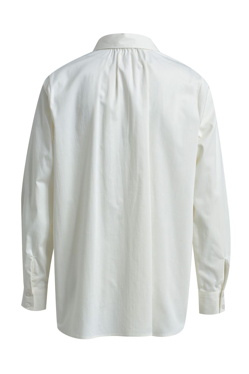 Shirt Collar Blouse Side Slit