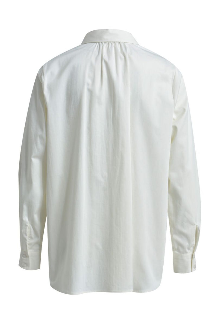 Shirt Collar Blouse Side Slit