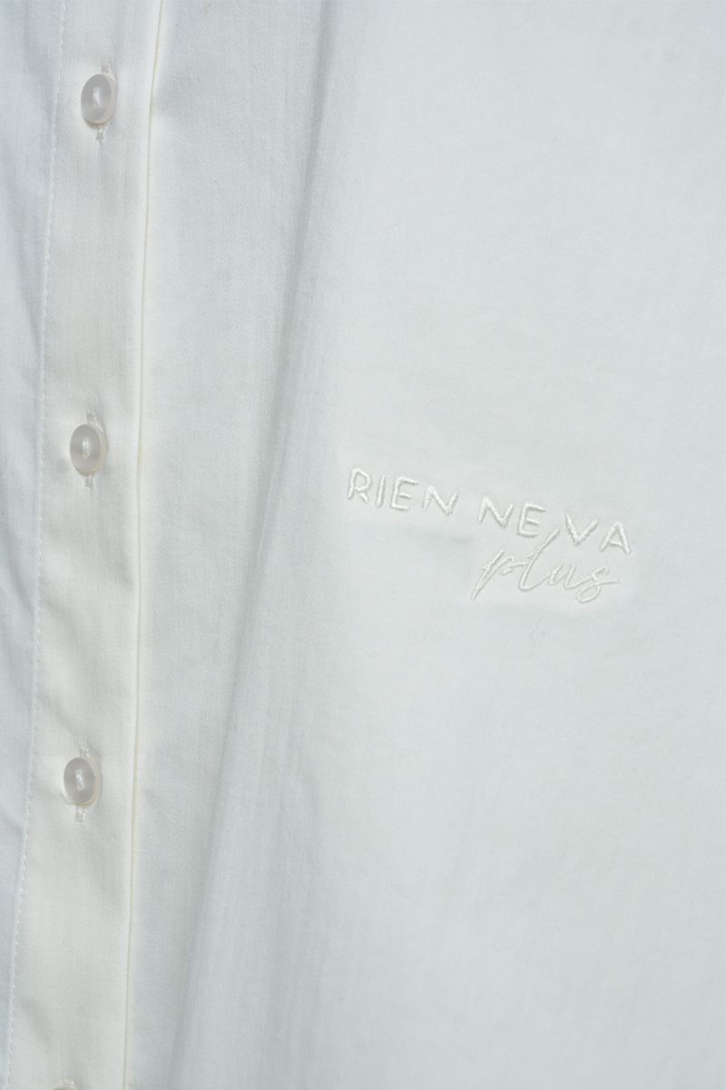 Shirt Collar Blouse Side Slit