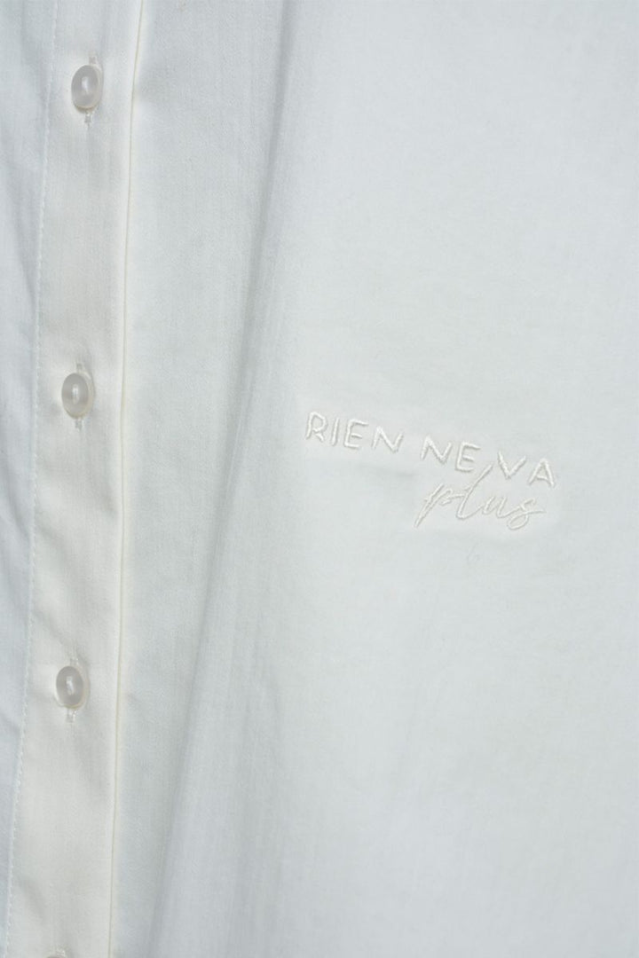 Shirt Collar Blouse Side Slit