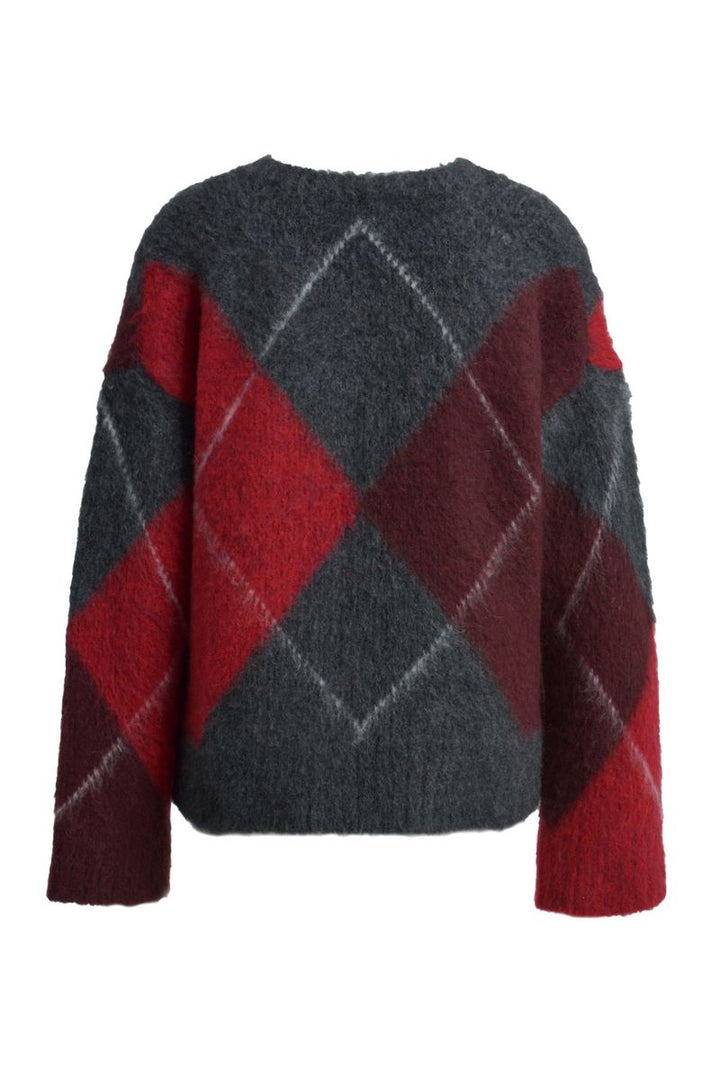 V-neck Argyle Pullover