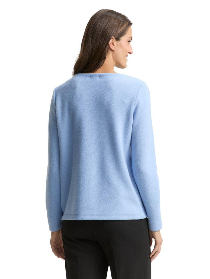 Soft-Touch Sweatshirt mit Knopf-Details