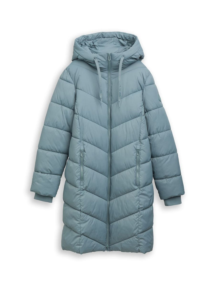 Puffer-Mantel mit Kapuze