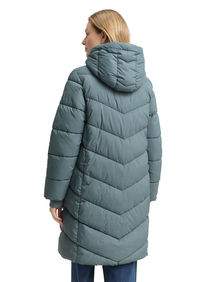 Puffer-Mantel mit Kapuze