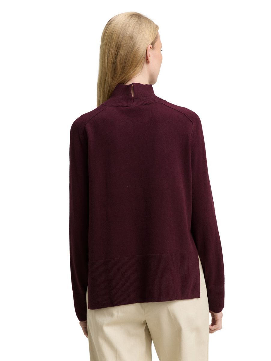 Strickpullover mit Stehkragen
