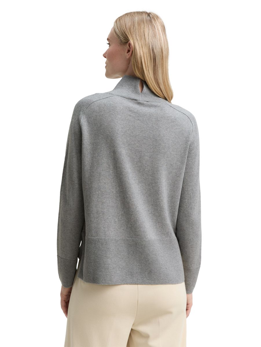 Strickpullover mit Stehkragen