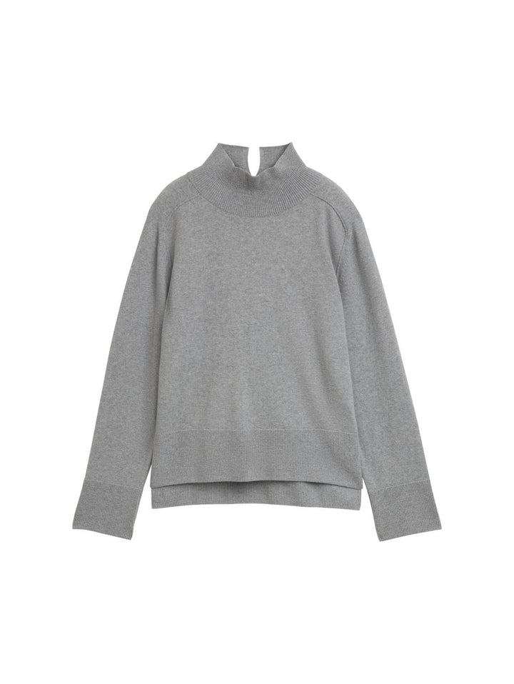 Strickpullover mit Stehkragen