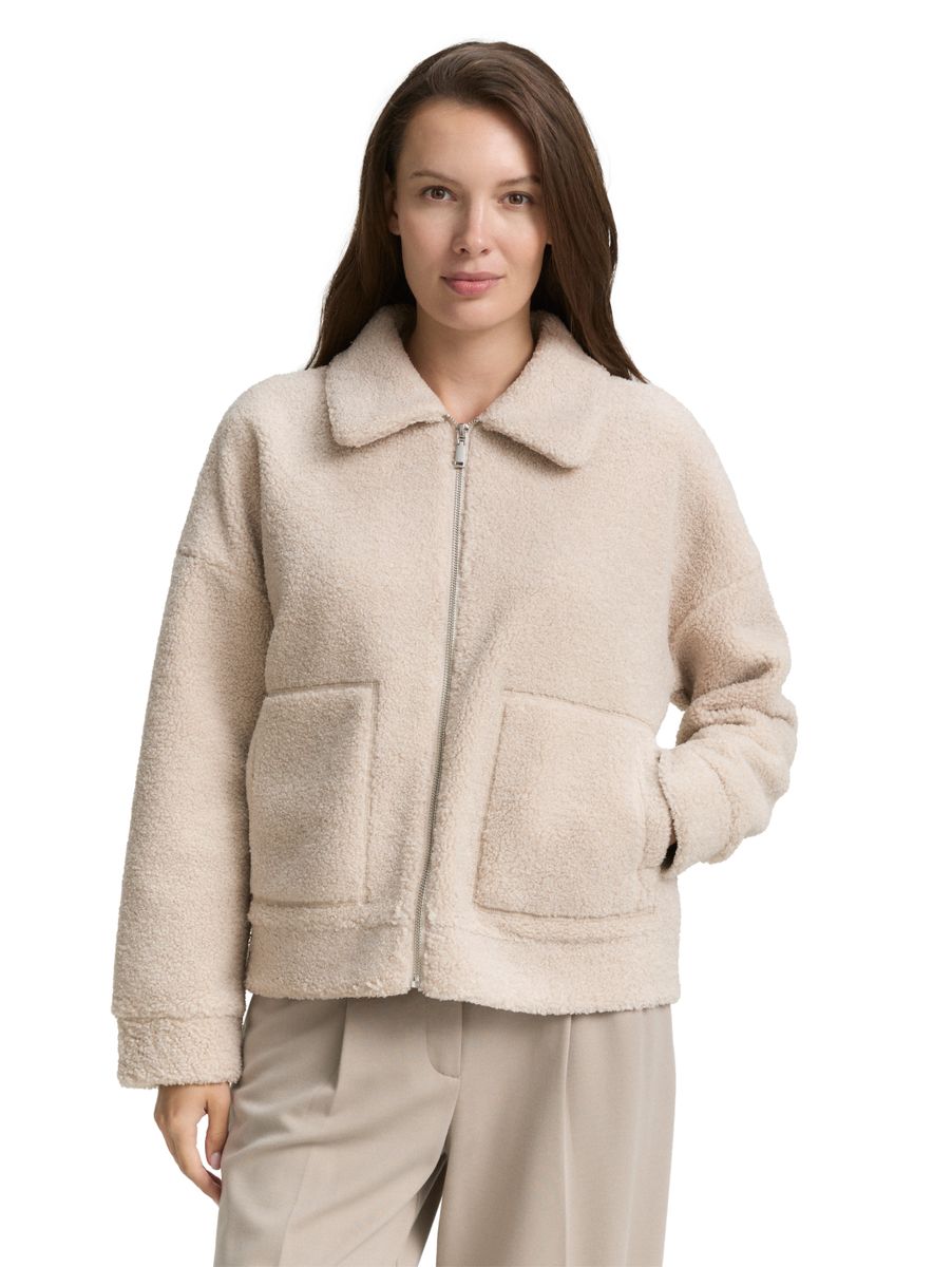 Sweatjacke aus Teddyfleece