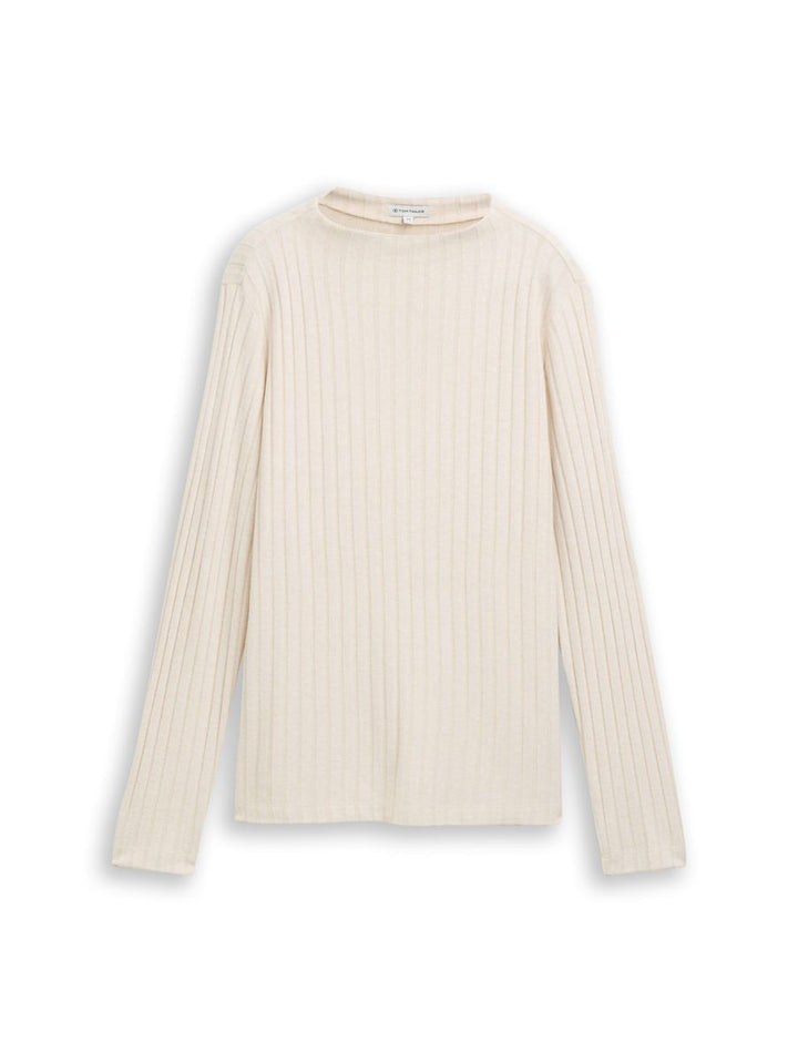 Cosy Langarmshirt mit Stehkragen