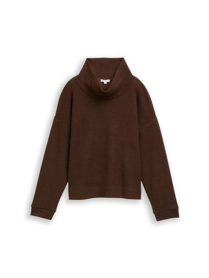 Loose Fit Sweatshirt mit Rollkragen