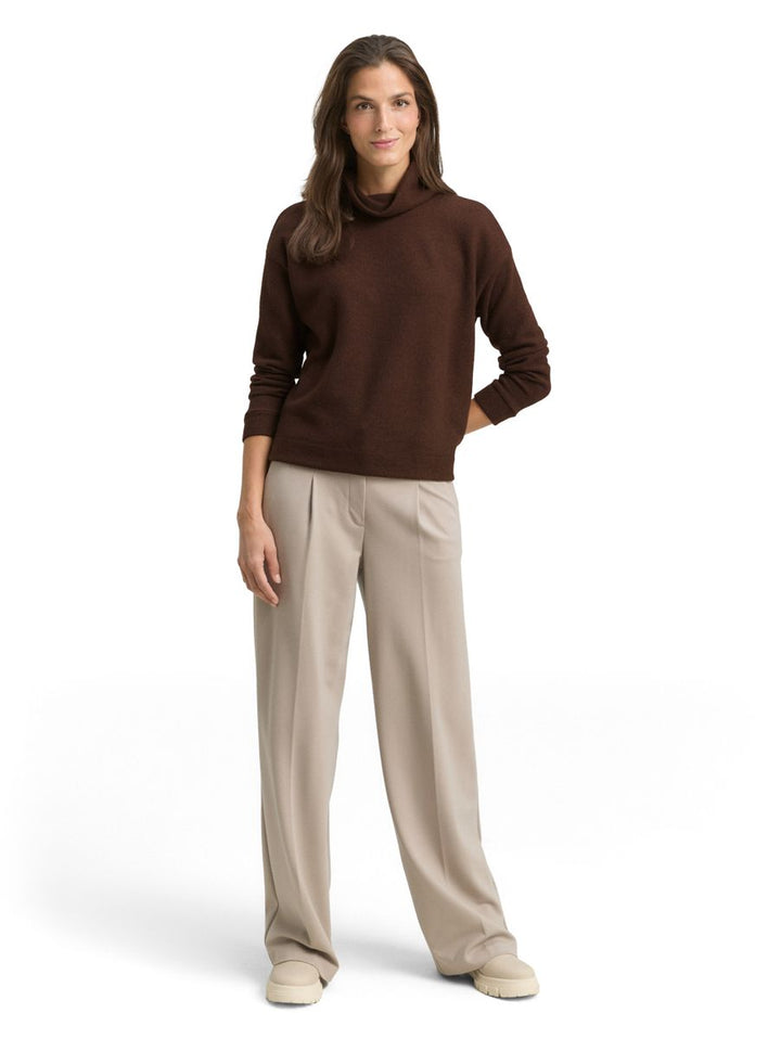 Loose Fit Sweatshirt mit Rollkragen