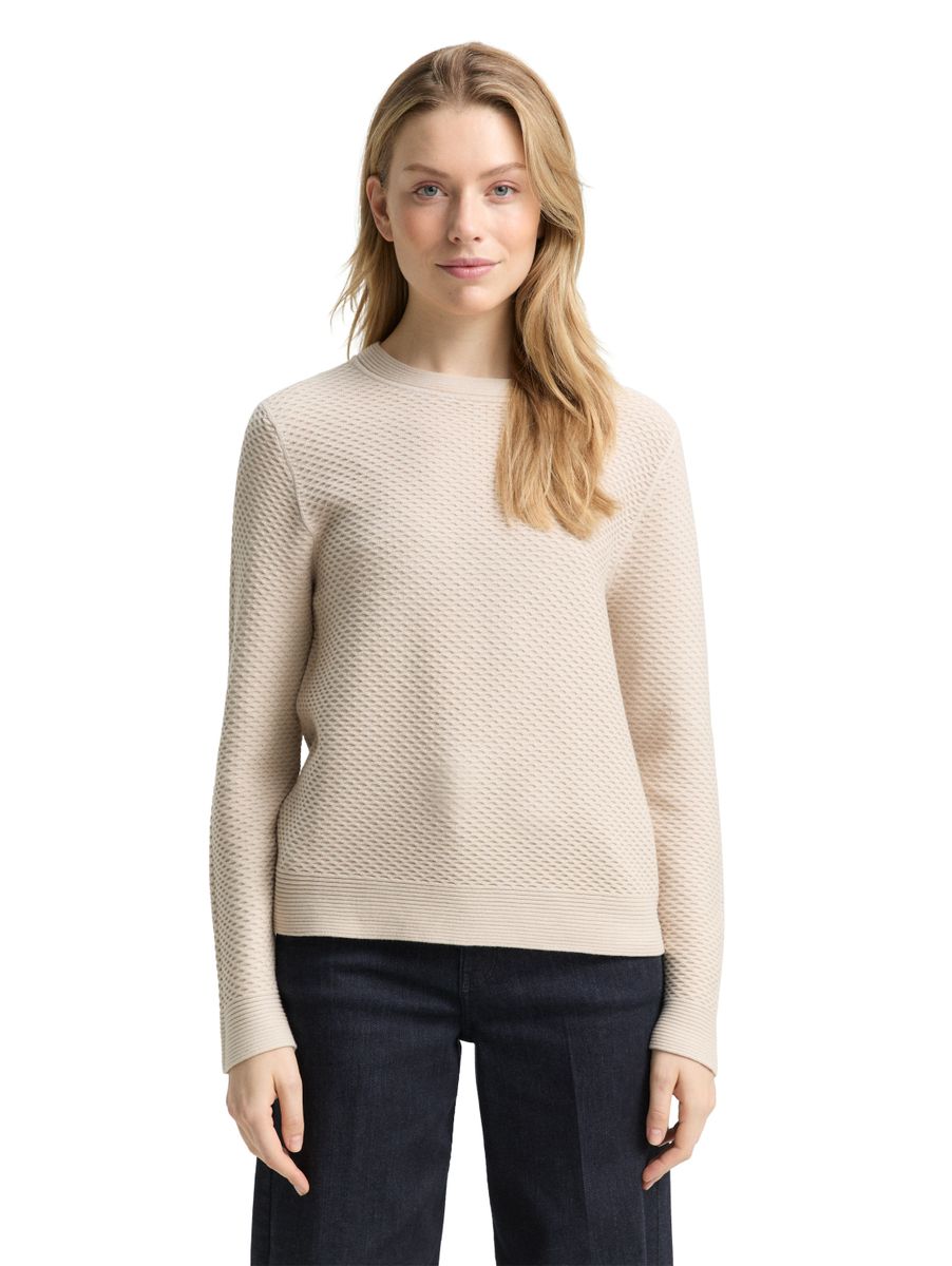 Strickpullover mit Rundhalsausschnitt