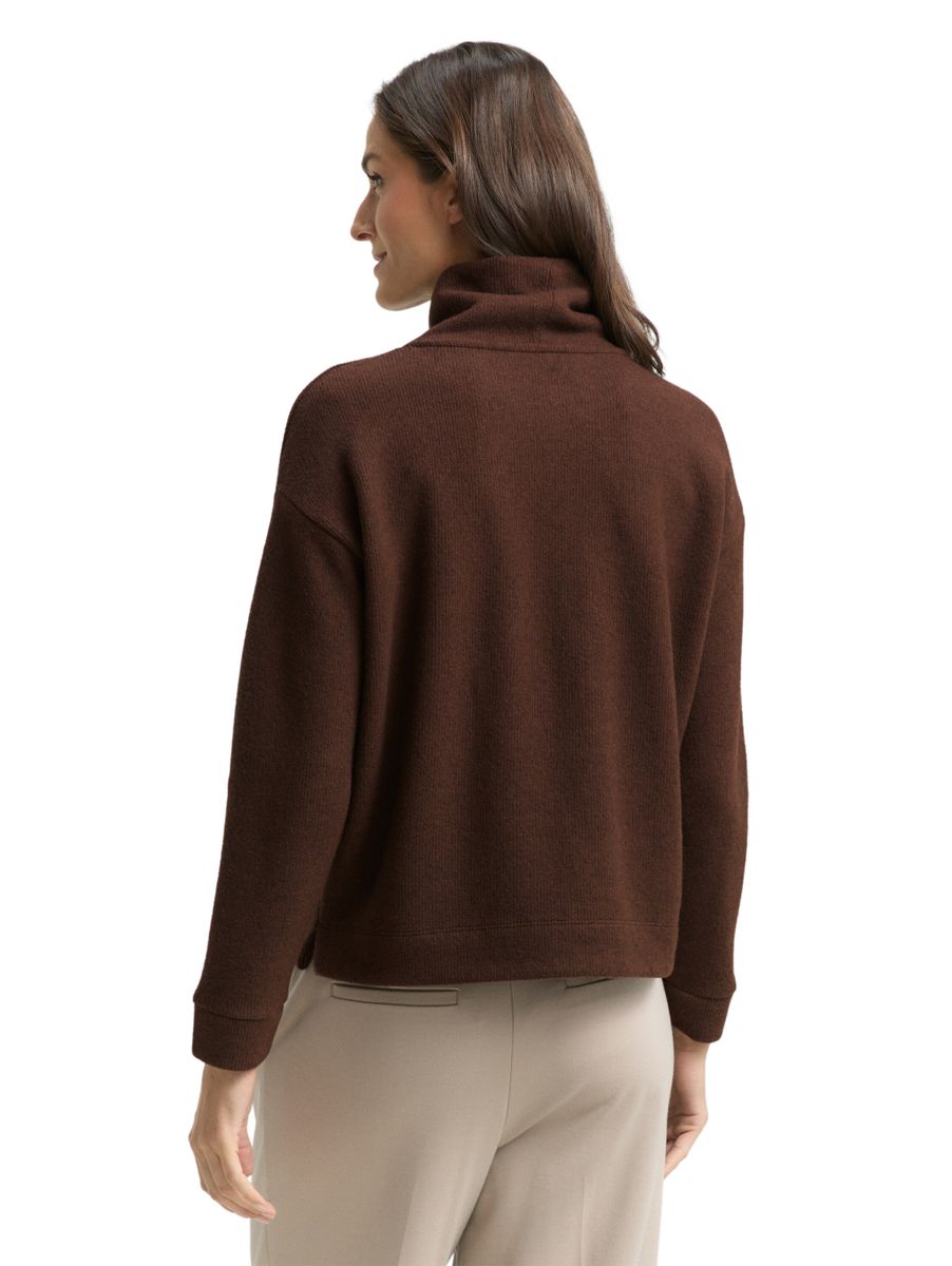 Loose Fit Sweatshirt mit Rollkragen