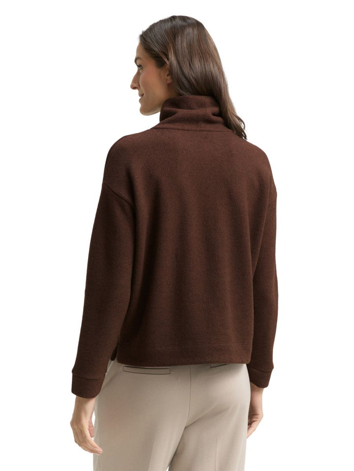 Loose Fit Sweatshirt mit Rollkragen