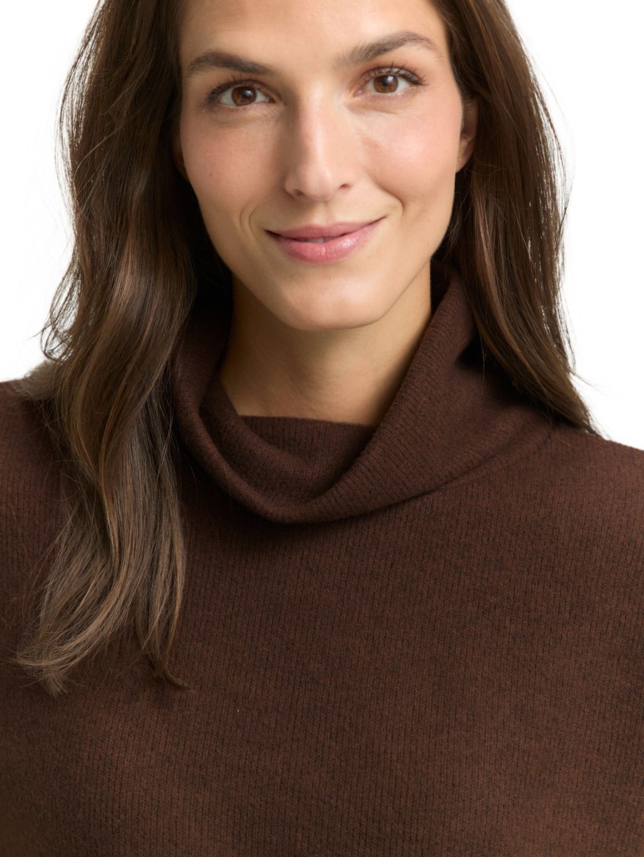 Loose Fit Sweatshirt mit Rollkragen
