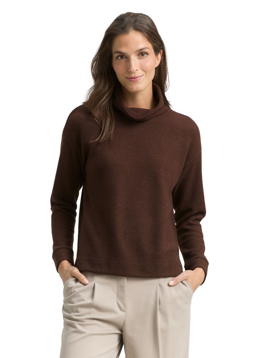 Loose Fit Sweatshirt mit Rollkragen