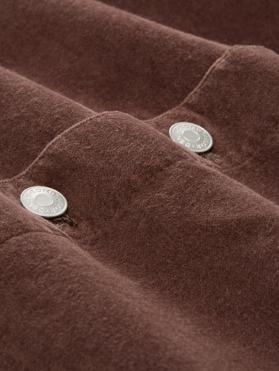 Mini-Rock aus Samt mit Knopfleiste