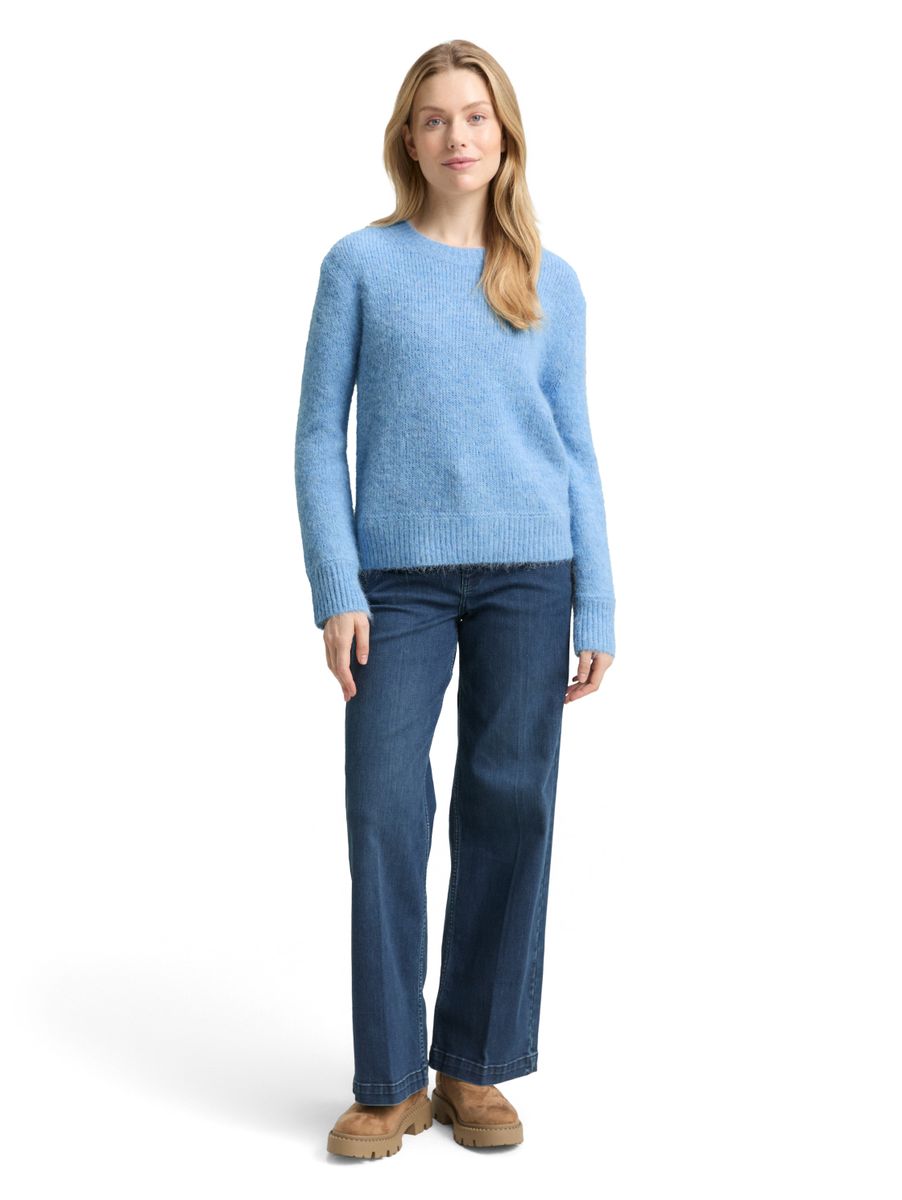 Strickpullover mit Wollanteil