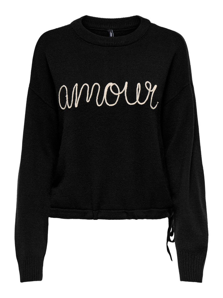 ONLKATIA LS TEXT O-NECK CC KNT