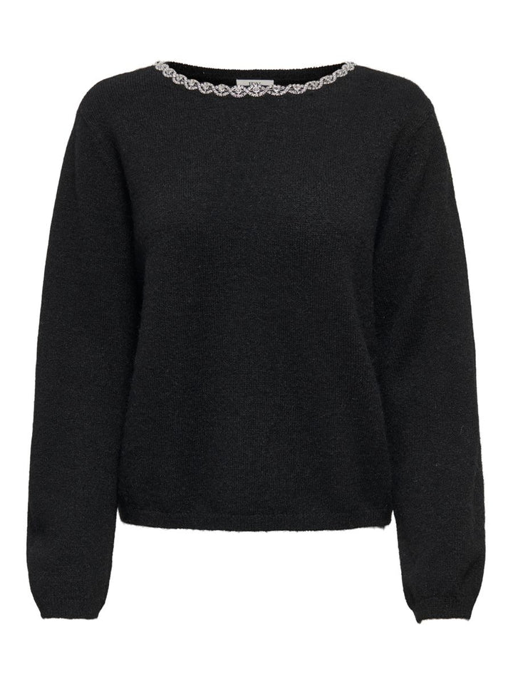 JDYALVA LIFE L/S EMBELLISH PULLOVER KNT