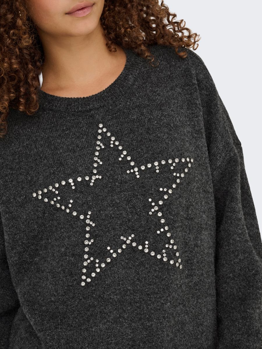 ONLRENATA LIFE LS O-NECK BLING KNT