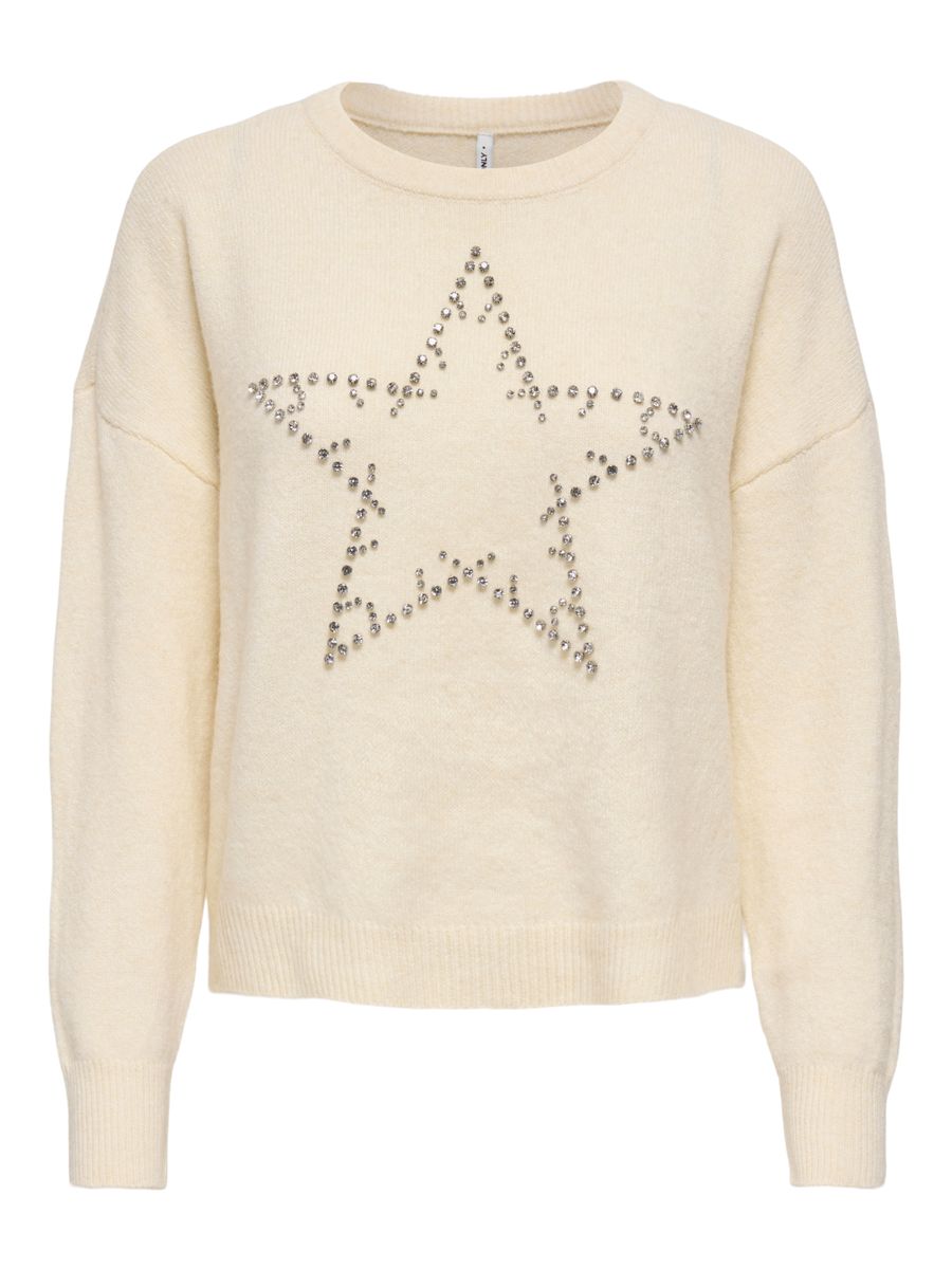 ONLRENATA LIFE LS O-NECK BLING KNT