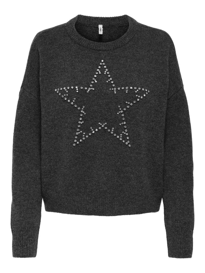 ONLRENATA LIFE LS O-NECK BLING KNT