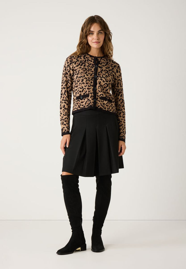 Cardigan mit Leomuster