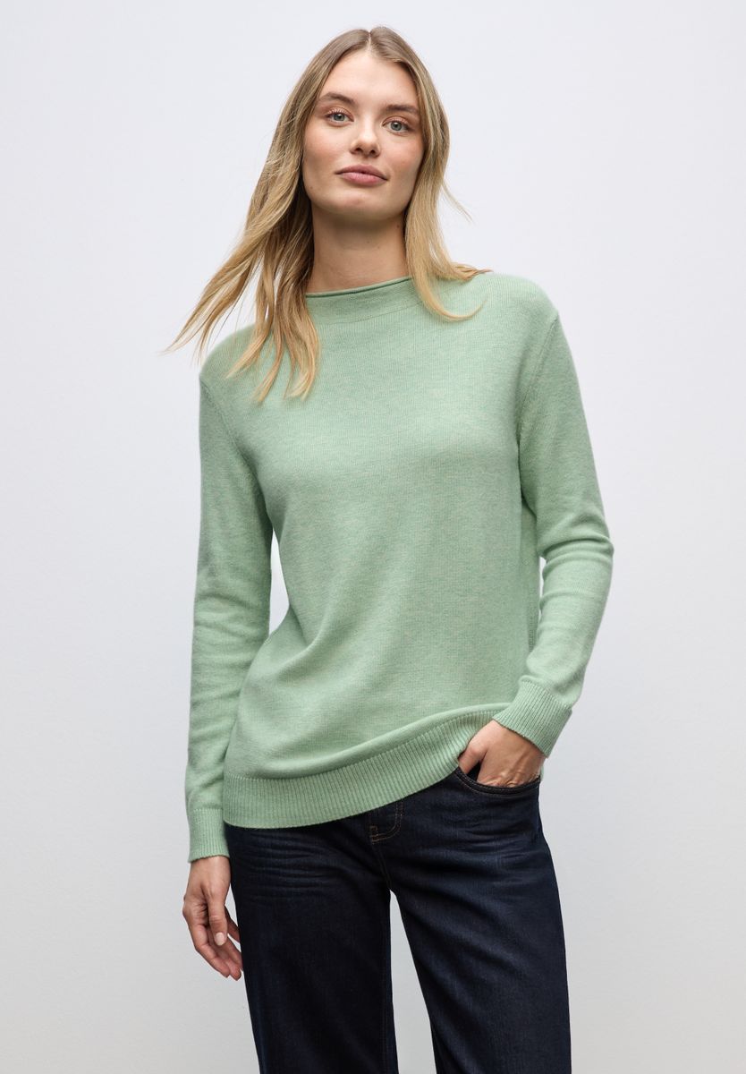 Pullover mit Rollkante