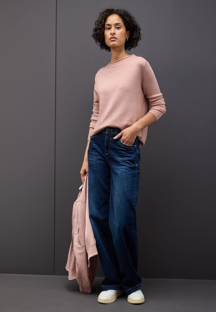 Pullover mit Rollkante
