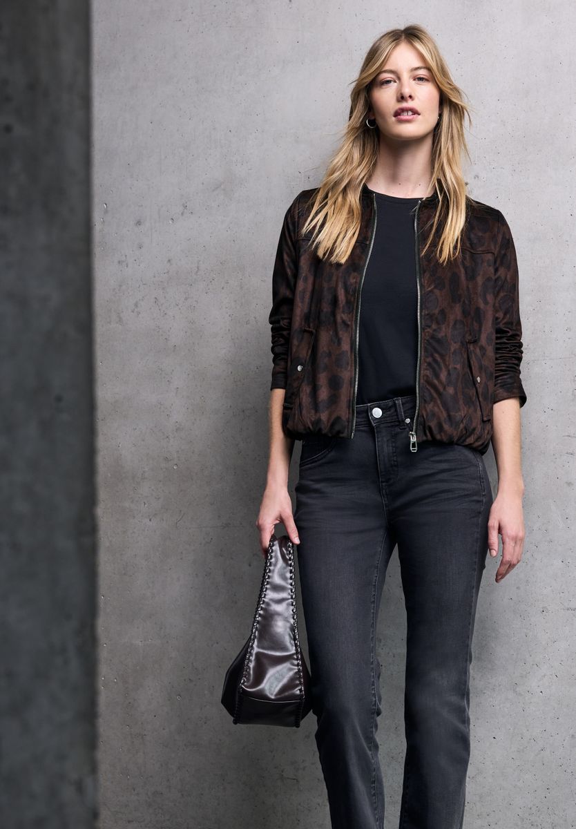 Gemusterter Velours Blouson