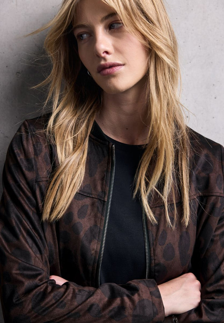 Gemusterter Velours Blouson