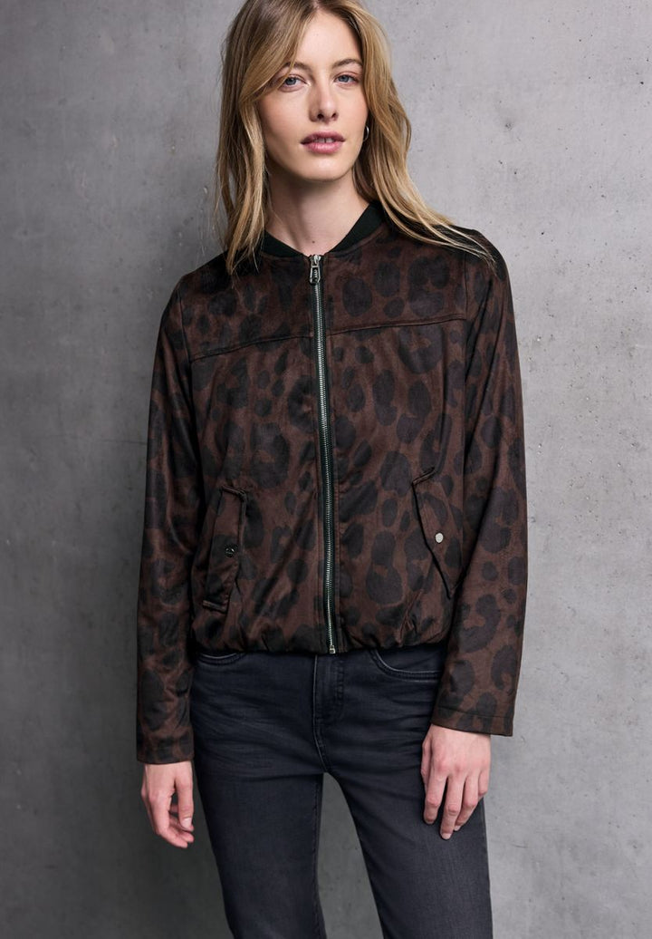 Gemusterter Velours Blouson