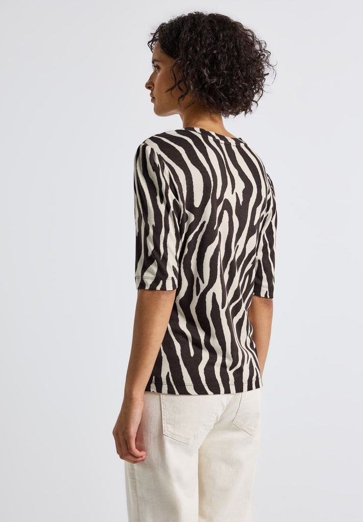 Basic T-Shirt mit Raffung