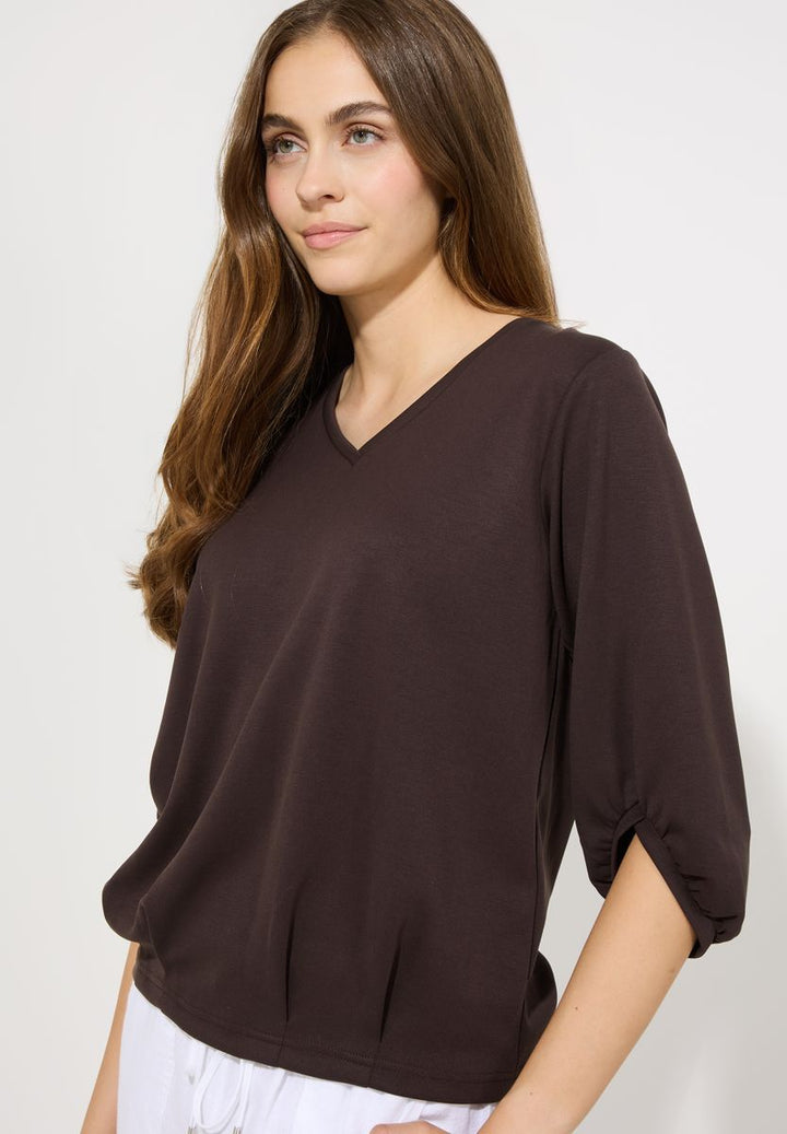 Sweatshirt mit V-Ausschnitt