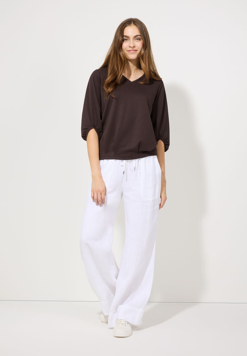 Sweatshirt mit V-Ausschnitt