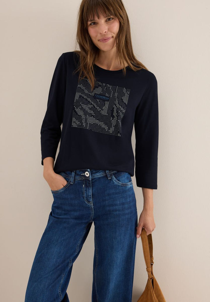 Shirt mit Schmucksteinen