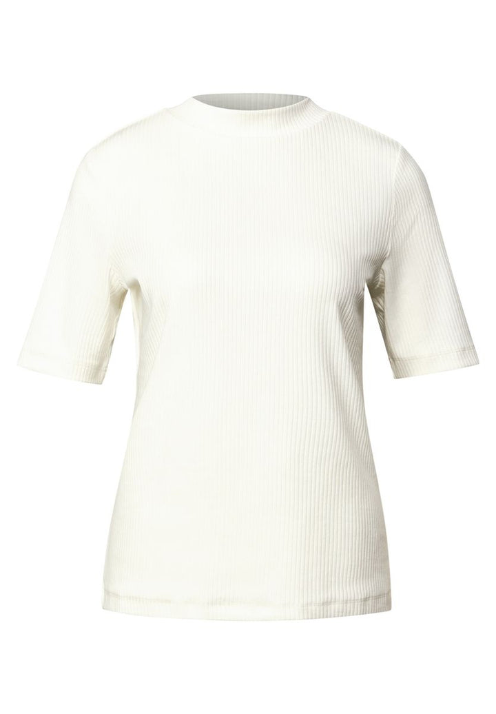 T-Shirt mit Rippstruktur