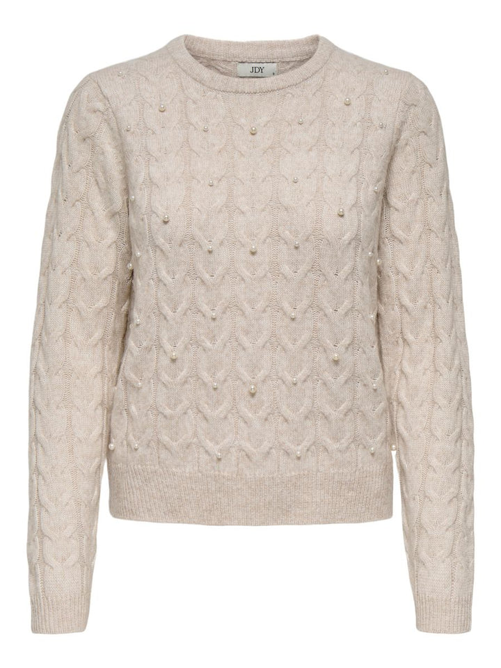 JDYCARMEN L/S O-NECK PEARL PULLOVER KNT