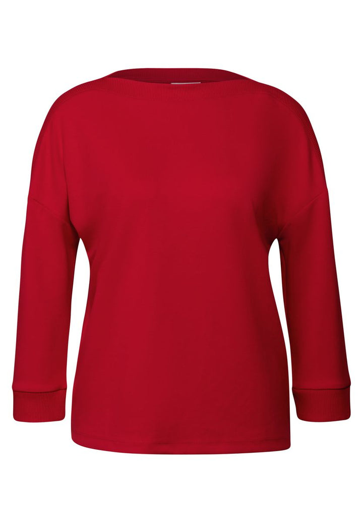 Shirt mit U-Boot-Ausschnitt