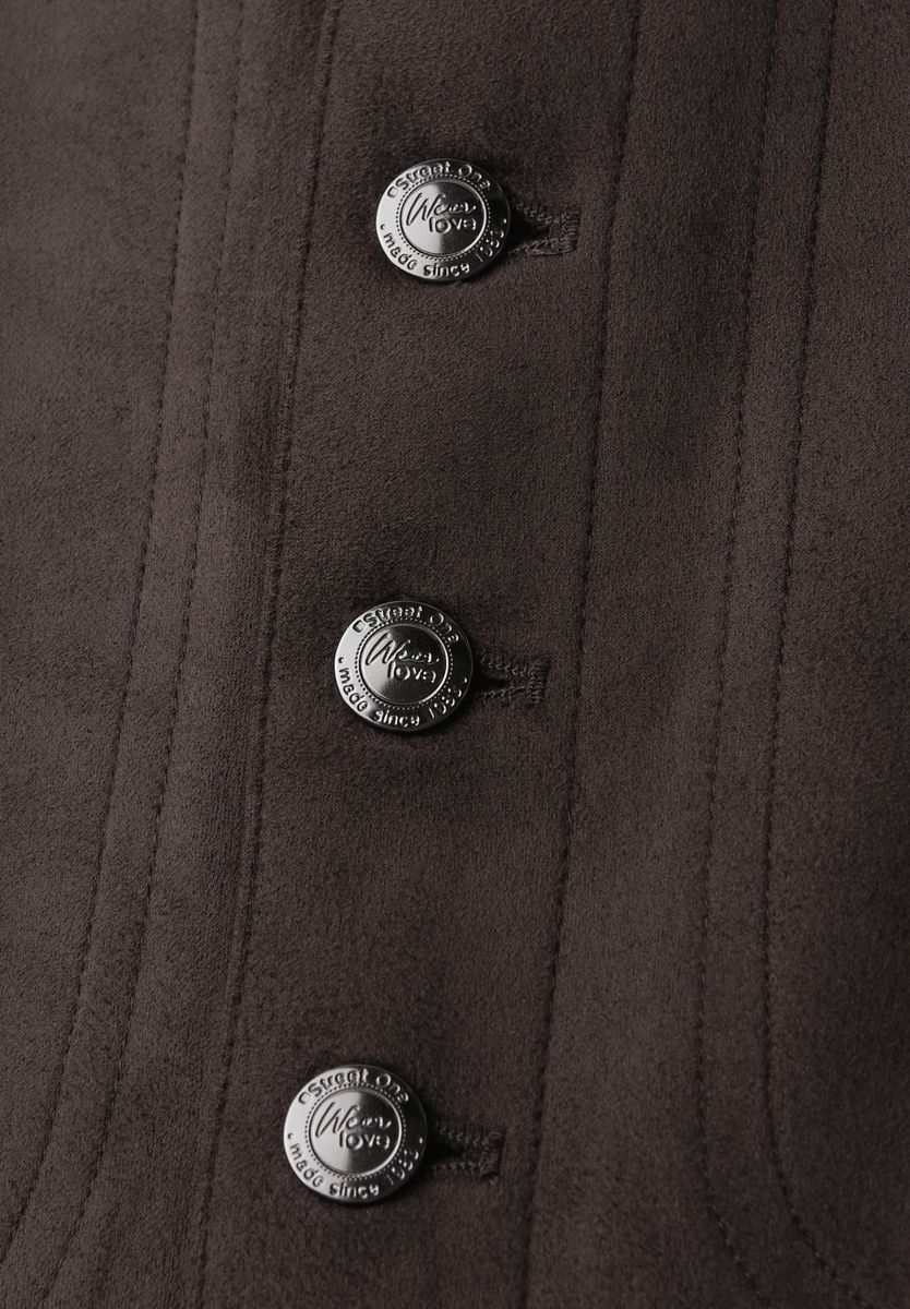 Veloursrock mit Knöpfen