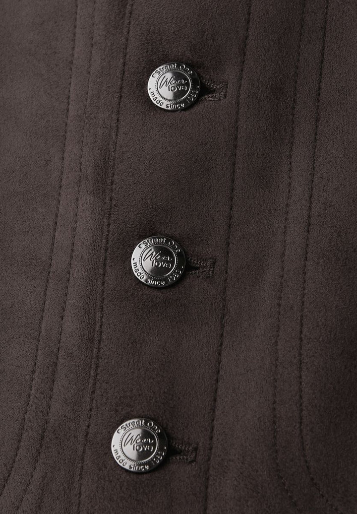 Veloursrock mit Knöpfen