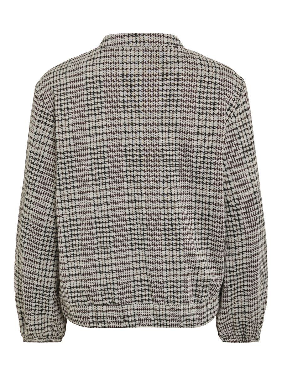VIRAJA CHECKS L/S BOMBER CARDIGAN/R