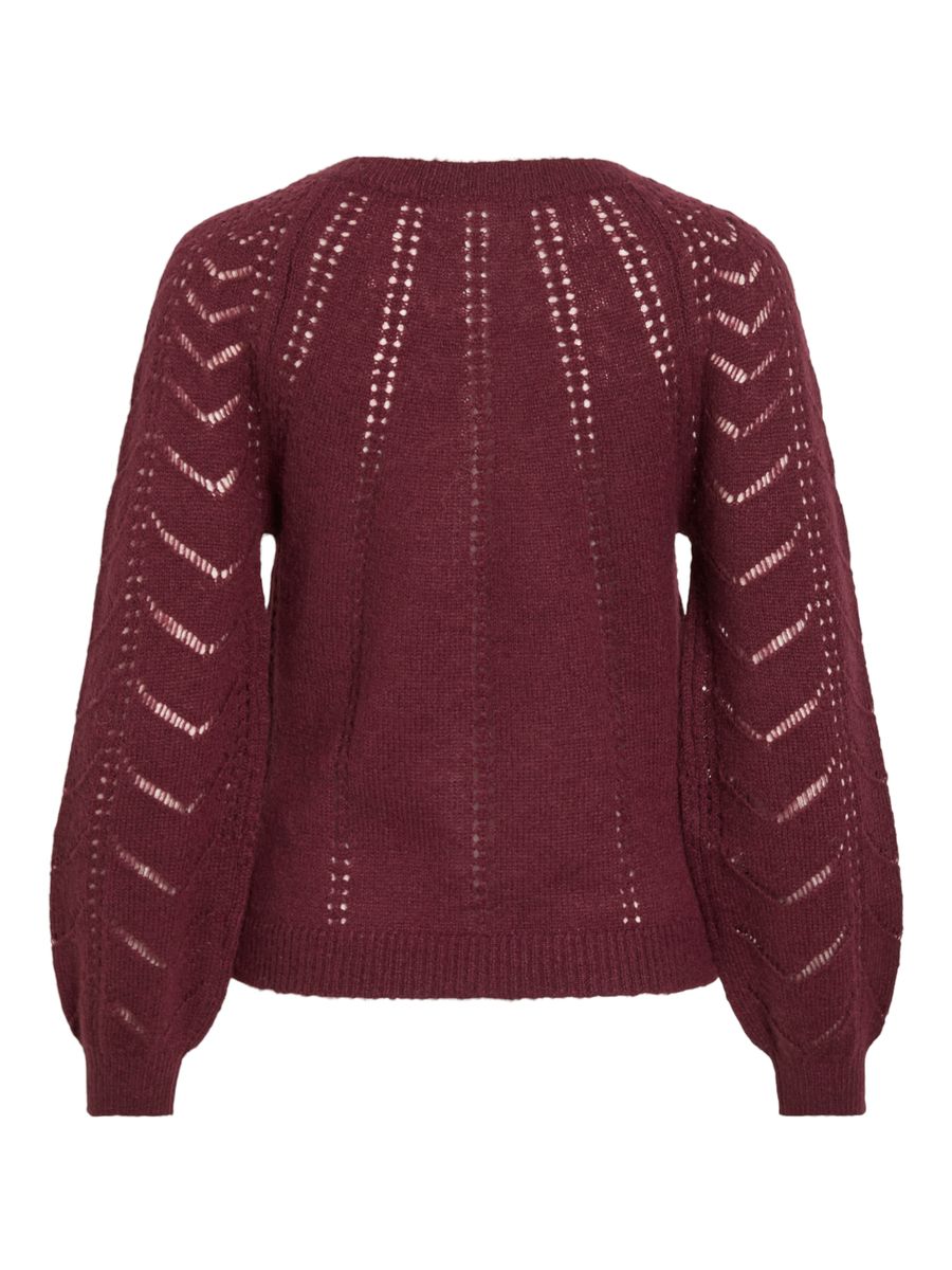 VITULI O-NECK L/S DETAIL KNIT TOP/PB